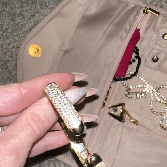 Neiman Marcus 14K Gold Plated Cubic Zirconia Pave Bangle Cuff Brac… - Picture 4 of 7